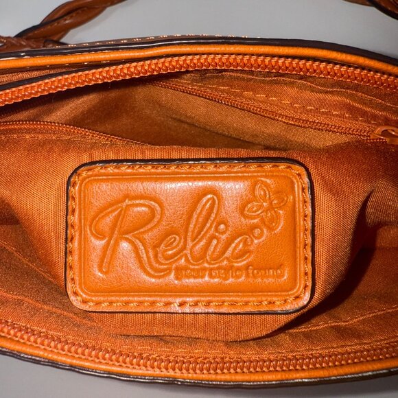 Relic Women’s Twist Handle Shoulder Bag Tan Faux Leather NWT - Picture 4 of 16